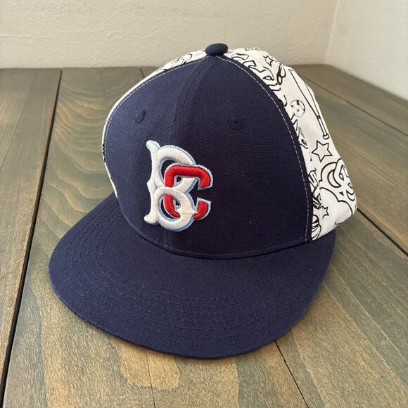 Rare Brooklyn Cyclones MiLB NY Mets Print Snap Back Baseball Cap Hat SGA (A9) - Picture 1 of 9